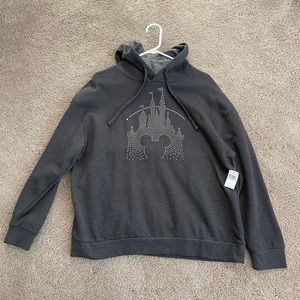 NWT Disneyland rhinestone castle hooded sweatshirt